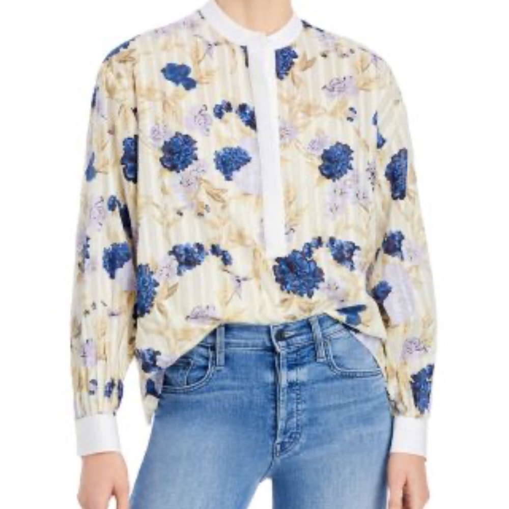 Tory Burch Floral Print Tunic Blouse